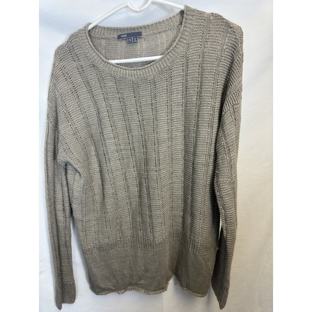 Vince Womens Loose Knit Linen 100% Sweater Small